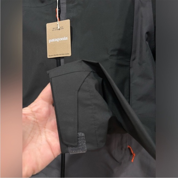 Patagonia Women's L Large Boulder Fork Rain Jacket Forge Grey Black NWT - Picture 6 of 13